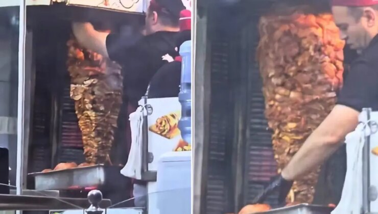Halkı böyle zehirliyorlar! Dönerciden mide bulandıran hareket