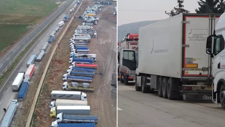 İthal ürün yasağı kalktı, Cilvegözü’nde tır kuyruğunun sonu görünmüyor