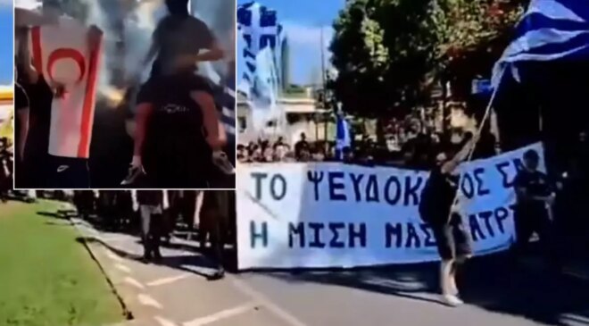 Rumlardan sınırda bayrak yakma provokasyonu! KKTC’den sert tepki